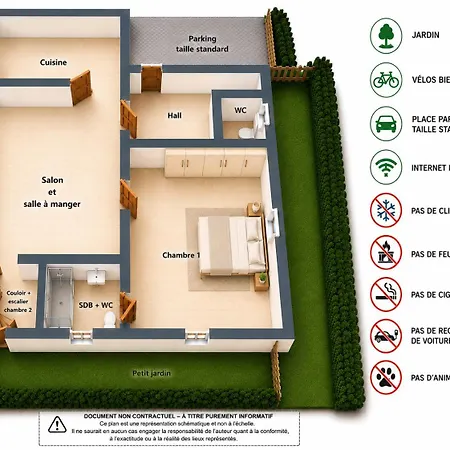 La Maisonnette - 2 Chambres, Parking, Jardinet&calme